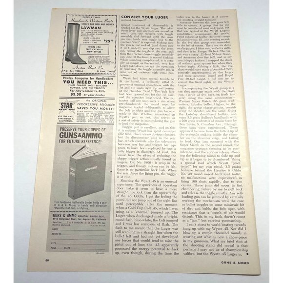 1962 Gun & Ammo Magazine Ads Brite Bore Kits Airex Sales Austin Boots Lawman - Picture 5 of 5